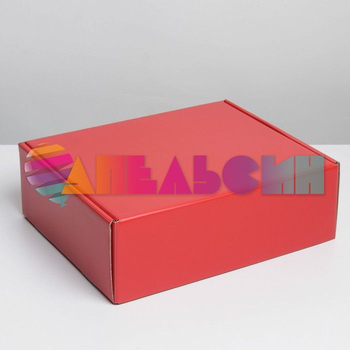 Коробка Красный 21х27х9см складная 7303387