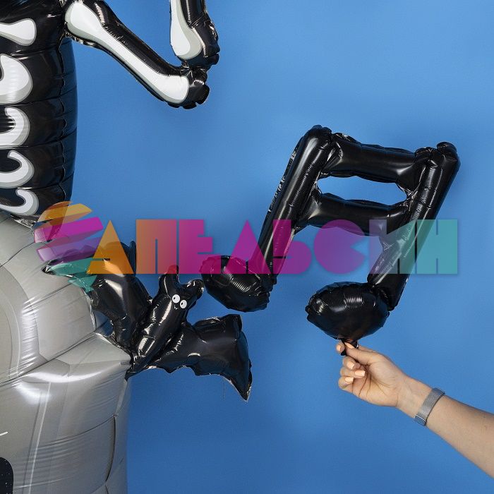 Мини фигура Нота двойная черный FL14"/36см с клапаном (Китай) 19816
