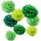 Пом-пон Зеленый изумруд 30см тишью 89002