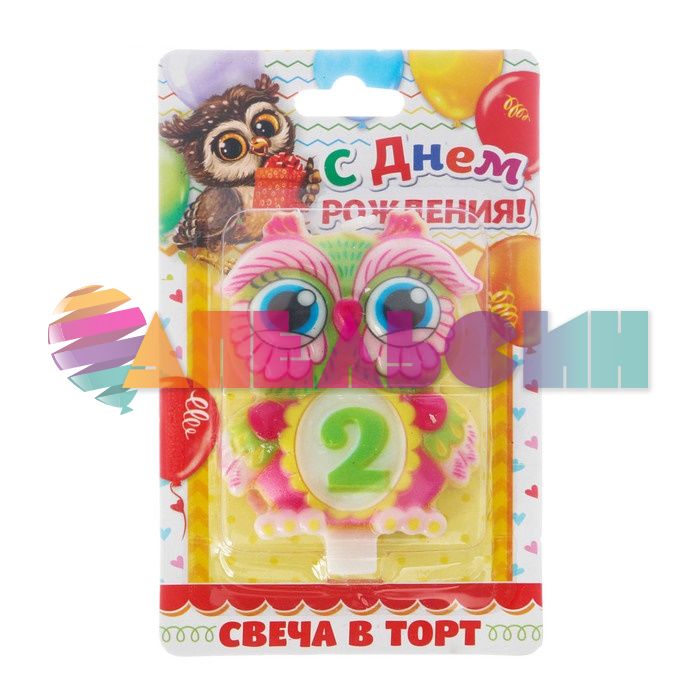 Свеча для торта Сова 2 2663270-РАСПРОДАЖА