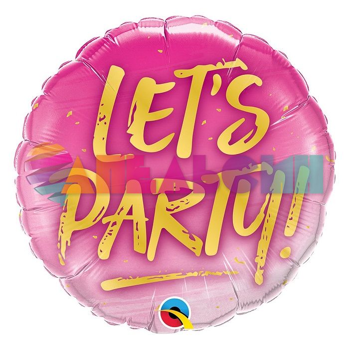 Шар фольга LET'S PARTY Q18"/45см (США) круг 1202-2671