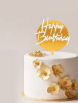 Топпер HB Круг дизайн золото с белым 12х17см акрил 5389824