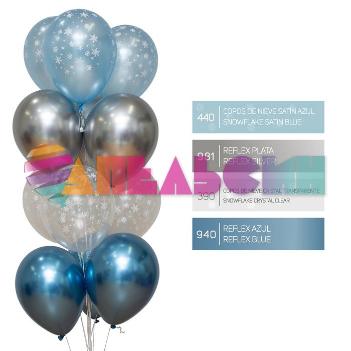 Шар хром Синий S12"/30см (940) Reflex Azul Blue 50шт/уп (Колумбия) 169583