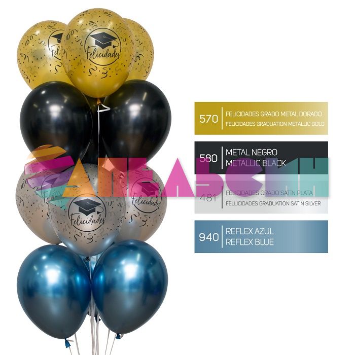Шар хром Синий S12"/30см (940) Reflex Azul Blue 12шт/уп (Колумбия) 169569
