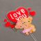 Топпер Мишки влюбленный Love you 10х18см акрил 9686025