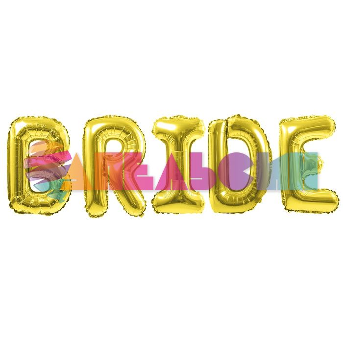 Надпись из шаров BRIDE золото FL16"/41см (Китай) 23570