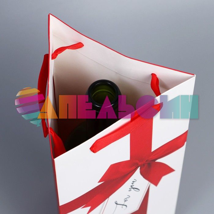 Пакет для бутылки For you 32х13х12см глянец 7997486-СТОК