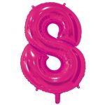 Шар цифра Розовый Е26"/66см фуксия 8 Fuchsia (Китай) 1207-3695