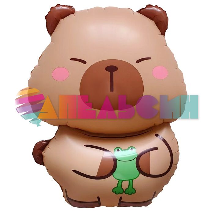 Шар фигура Капибара с лягушонком FL26"/66см (Китай) 26820