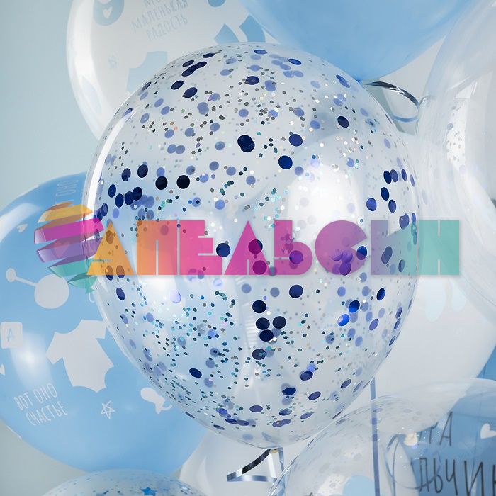 Шар кристалл Прозрачный VV12"/30см 500 Clear 100шт/уп (Малазия) 711008