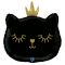 Мини голова Котенок Принцесса черный G14"/36см (Италия) G72099 1206-1525