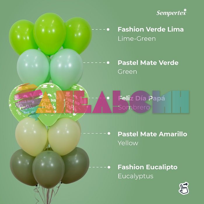 Шар пастель Зеленый S12"/30см (630) Mint Green Мята 12шт/уп (Колумбия) 155180