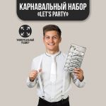 Набор Гангстер Let`s party 3в1 (галстук, подтяжки, усы) 4470388-СТОК