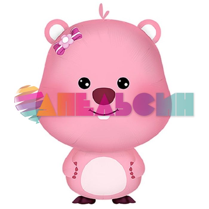 Шар фигура Бобр девочка FL24"/61см (Китай) 24599