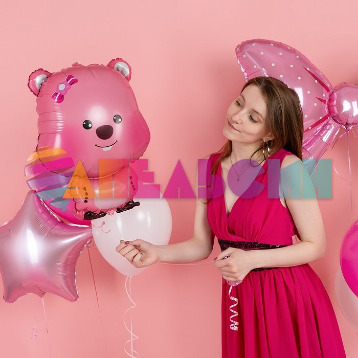 Шар фигура Бобр девочка FL24"/61см (Китай) 24599