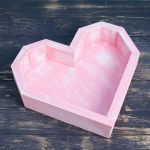 Ящик сердце Розовый люкс 27х24х5см дерево 4497992