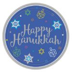Тарелка Happy Hanukkah 18см 18шт/уп картон 742199