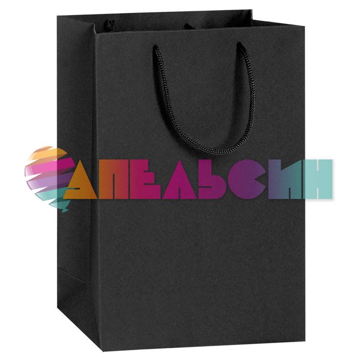 Пакет Черный 20х28х10см вертикальный, крафт 503996