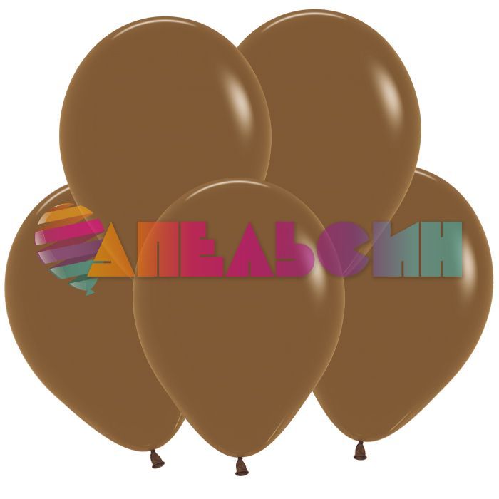 Шар пастель Коричневый S12"/30см (074) Coffe Кофе 12шт/уп (Колумбия) 101217