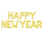 Надпись из шаров Happy New Year золото FL16"/41см (Китай) 15143