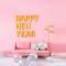 Надпись из шаров Happy New Year золото FL16"/41см (Китай) 15143