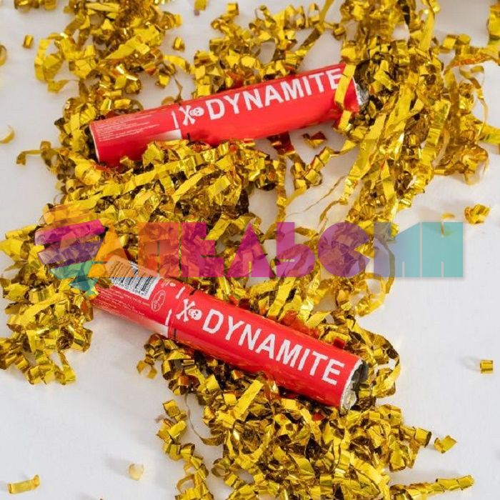 Хлопушка Золото Динамит DINAMITE 20см серпантин 6075859