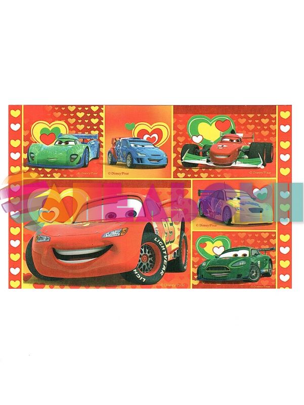Наклейка Тачки Disney любовь 6шт/лист 48.908.00