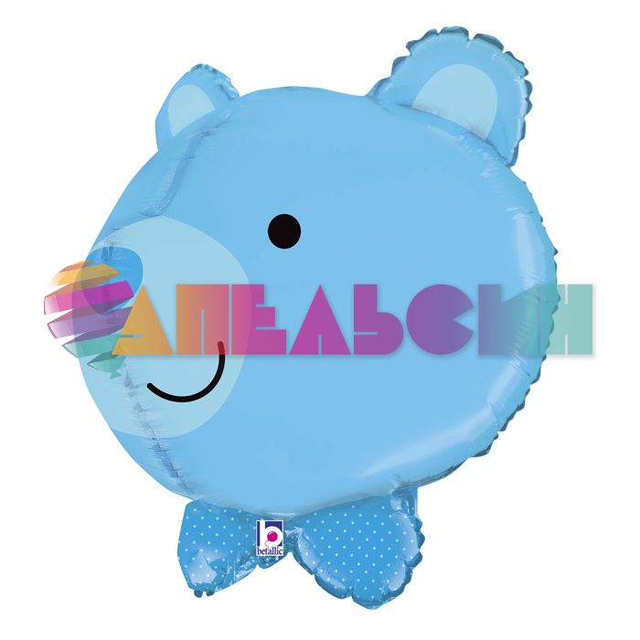 Шар 3D голова Мишка мальчик B27"/69см (США) 35258 1207-3474