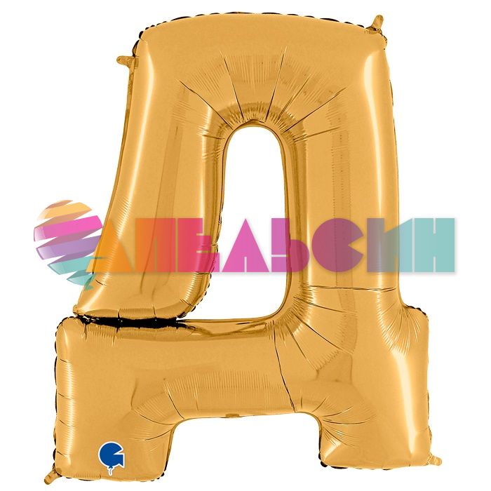 Шар буква Золото G40"/102см Д (Италия) 1207-1678