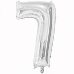 Шар цифра Серебро Е26"/66см 7 Silver (Китай) 1207-3664
