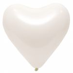 Шар сердце пастель Белый Э12"/30см 50шт/уп (Малайзия) 1105-0340
