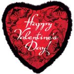 Шар фольга Сердце HVD орнамент A24'/62см (США) 1203-0382
