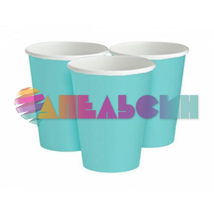Стакан Бирюза Ментол Robin`s Egg Blue 266мл 8шт/уп картон 1502-3583