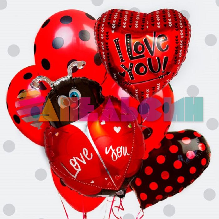 Шар фигура Божья коровка Love You CTI28"/71см (США) 434703