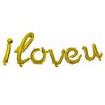 Надпись из шаров I love u золото FL17"/43см (Китай) 19016