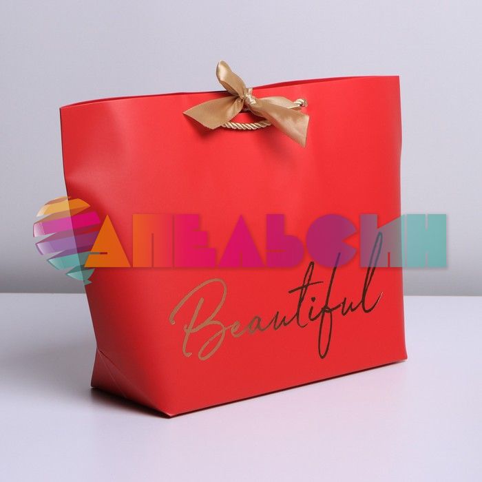 Пакет Beautiful красный 37х25х11см 4785010