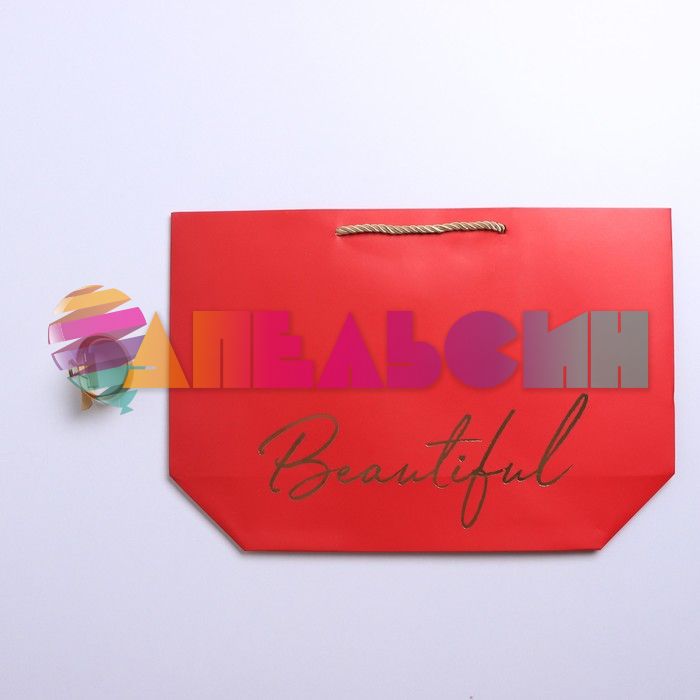 Пакет Beautiful красный 37х25х11см 4785010