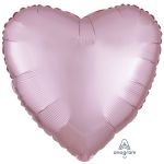 Шар сердце Розовый A18"/46см Pink (США) сатин 1204-0902