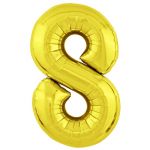 Шар цифра Золото AG40"/102см 8 Slim (Россия) 754672
