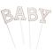 Топпер Baby белый 12х18см 4шт/уп стразы и бусины 9270941