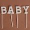 Топпер Baby белый 12х18см 4шт/уп стразы и бусины 9270941
