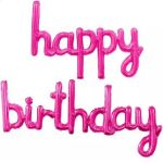 Надпись из шаров Happy birthday розовый фуше 270см FL17"/43см (Китай) 19802