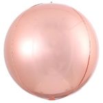Шар сфера Розовое золото FL15"/38см (Китай) металлик 550105