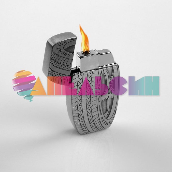 Зажигалка Автомобильное колесо 3,5х5,5см /газ 845979