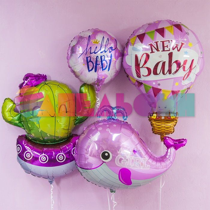 Шар фигура Воздушный шар NEW Baby розовый F36"/91см (Испания) 901830-СТОК