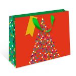 Пакет Новогодняя елочка из конфетти 32х36х12см глянец 0594.705