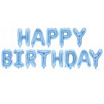 Надпись из шаров HAPPY BIRTHDAY голубой FL16"/41см (Китай) 17362