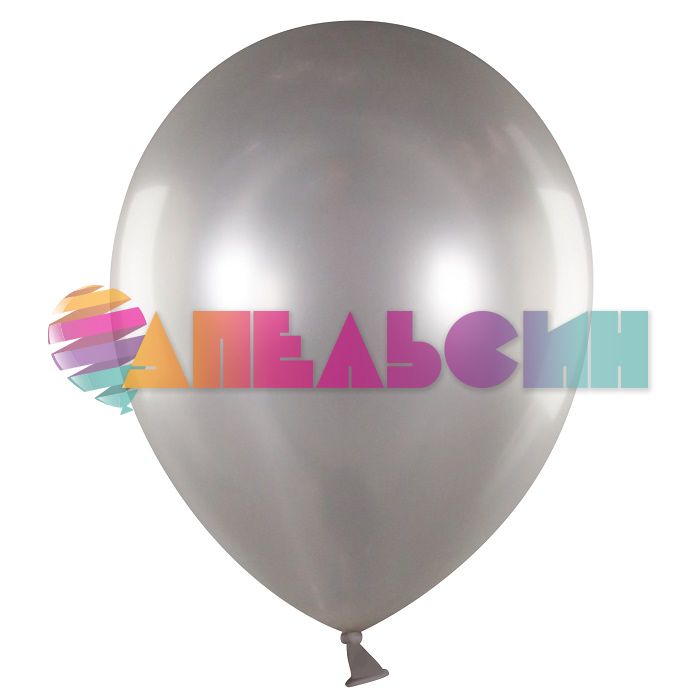 Шар металлик Серебро Д12"/30см 100шт/уп (Китай) 612178