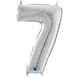 Шар цифра Серебро G26"/66см 7 Silver (Италия) 1207-3205