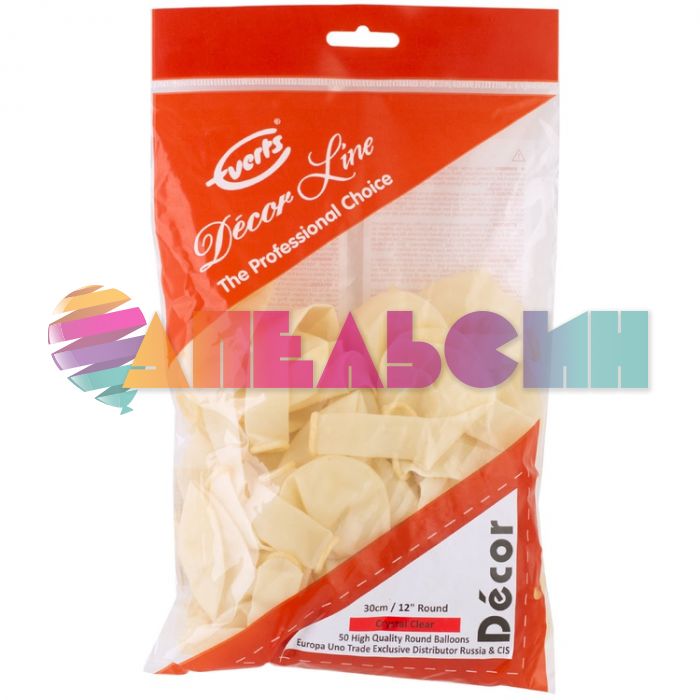 Шар кристалл Прозрачный Э12"/30см (300) Clear 50шт/уп (Малайзия) 1102-1632